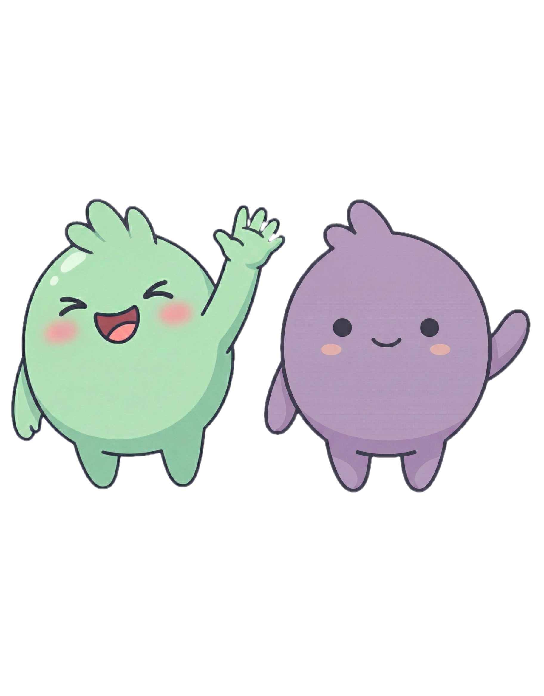 Dot and Max waving together